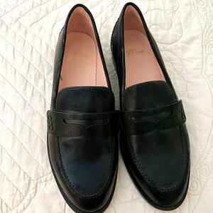 Black JCrew penny loafers, size 7.5